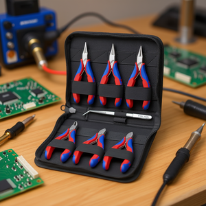 For Knipex 7-Piece Electronics <b>Plier</b> <b>Set</b> with Case for Work on Electronic Components - Product Image 3