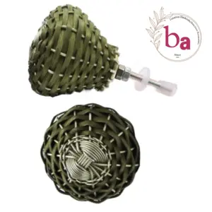 Tiradores de cajón de armario de Metal tejido de bambú moderno, tirador de puerta de cerámica y Pomo para cocina, dormitorio, armario y sala de estar - Product Image 1