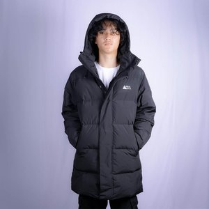 Navigate Ultra Long Veste Col Capuche Surdimensionné Réversible Puffer Chaud Coton Cachemire Imperméable Tricoté Blouson Uni - Product Image 4