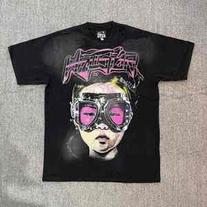 Camiseta al por mayor con logo impreso DTG OEM, 100% algodón, cuello redondo, manga corta, corte regular, peso pesado, antiencogimiento, lavado a la piedra y al ácido para hombre - Product Image 1