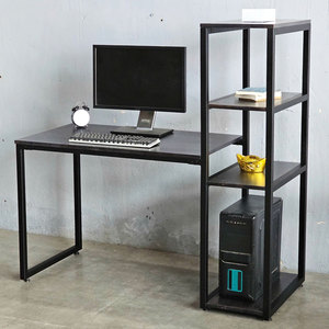 UBAN FD68038 <b>Computer</b> <b>Desk</b> with Bookshelf 134x60x132cm Solid Wood Laptop Table Simple Design Gaming <b>Desk</b> for Hotel Use - Product Image 6