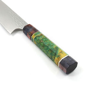 Couteau de chef japonais professionnel en acier Damas de 8 pouces - Product Image 3