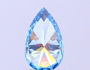 Diamant de laboratoire CVD en forme de poire, couleur bleu vif fantaisie, clarté VS2, polissage excellent, pierre précieuse de luxe premium en vrac - Product Image 2