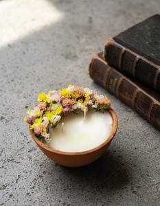 Vela Aromática de Cera de Soja en Maceta de Arcilla con Flores Secas Naturales, Estilo Elegante, Orgánica, para Decoración, Acción de Gracias, Pascua, Venta al por Mayor - Product Image 4