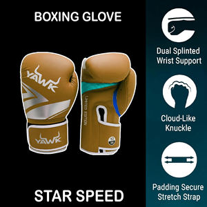 Guantes de Boxeo de Piel para Entrenamiento y Combate con Cierre de Velcro, Empaque Personalizado, Ajuste Universal, Hechos en Pakistán - Product Image 2