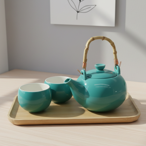 Ensemble de théière en porcelaine durable de qualité supérieure 3460982SETB-0.5, design nordique, 500 ml - Product Image 4