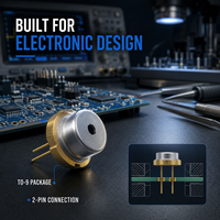 Module de diode laser bleue en aluminium 5W 450nm, tube émetteur de lumière, pièces de capteur optique, conception électronique pour machine de gravure laser DIY