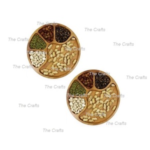 Assiettes à chocolats en bois de conception standard ustensiles de cuisine de forme ronde servant des collations assiettes à chocolats au meilleur prix - Product Image 5