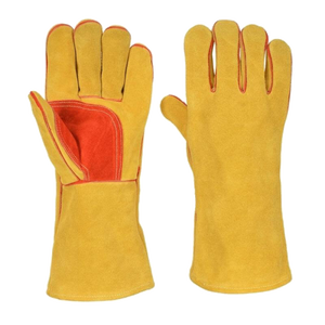 Meilleure performance Gants de soudage en cuir de vachette robuste résistants à l'abrasion pour barbecue Usage quotidien Protection de la paume du pouce - Product Image 1