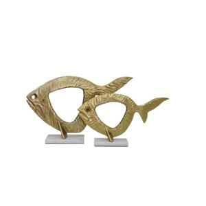 ประติมากรรมอลูมิเนียมตกแต่งทรงเรขาคณิตขนาดเล็ก งานโลหะกลมทำมือ งานศิลปะสำหรับงานแต่งงาน ของตกแต่งบ้าน ของประดับตกแต่ง ขายส่ง - Product Image 2