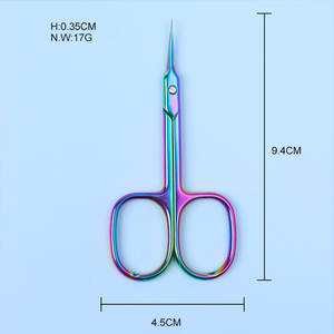 Professional High Quality Multi Color Korean Stainless Steel Manicure Pedicure <b>Scissors</b> Curved Blade <b>Cuticle</b> <b>Scissors</b> Beauty - Product Image 5