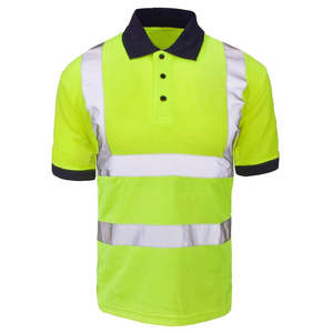 เสื้อยืดทำงานแบบกำหนดเอง ระบายอากาศได้ดี มองเห็นได้ชัดเจน เสื้อสะท้อนแสงเพื่อความปลอดภัย ระบายอากาศได้ดี เป็นมิตรต่อสิ่งแวดล้อม ซึมซับเหงื่อได้ดี - Product Image 1