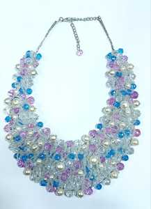 Collier ras du cou tressé de qualité d'exportation d'approvisionnement d'usine direct avec ensemble de déclarations faites à la main baroque accessoires de créateurs en gros - Product Image 4