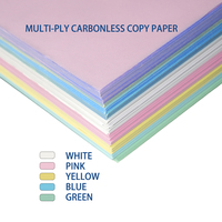 Papier autocopiant en pâte de bois haute densité 3 plis, formulaires continus avec revêtement double face, options multicolores, impression numérique