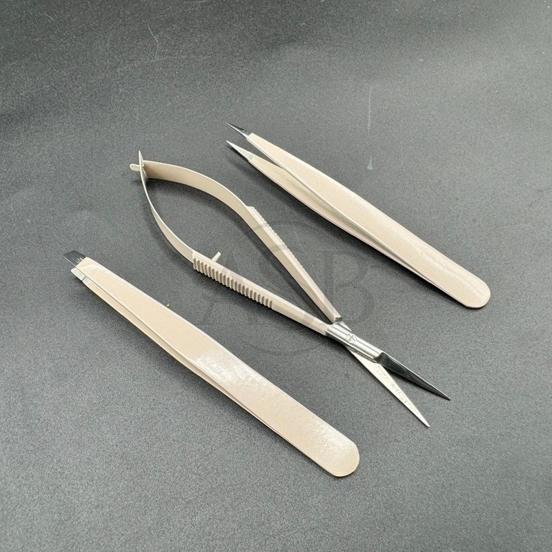 Rose Gold Plated Eyebrow Tweezers Slanted
