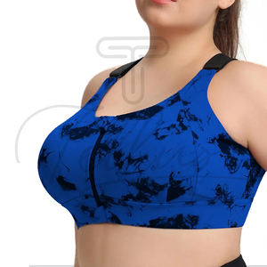 New Hot Sale Plus Size Women's Breathable Quick Dry Front Logo Medium Support <b>Backless</b> Yoga <b>Sports</b> <b>Bra</b> Spandex/Polyester Gym - Product Image 4