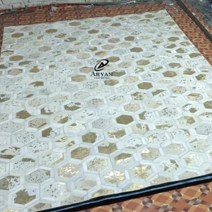 Nouvelle tendance véritable fait à la main en cuir véritable tapis et tapis en cuir de vachette Offre Spéciale Patchwork tapis pour salon grande surface - Product Image 1
