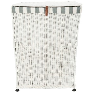 White rattan <b>basket</b> with wavy design Handmade Storage <b>Baskets</b> Natural Rattan Modern Multifunction Made in Viet Nam - Product Image 1