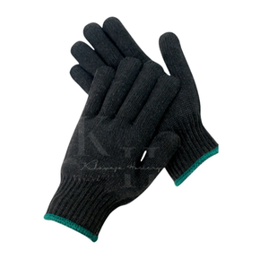 Gants de sécurité unisexes en coton noir tricoté sur mesure, tissu extensible du Pakistan, respirants, compatibles écran tactile, décontractés, toutes saisons, haute qualité - Product Image 5