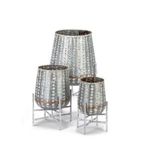 Portavelas de linterna de huracán de mesa Chapado en plata de Venta caliente a precio mayorista para decoración de hogar, hotel y restaurante - Product Image 5