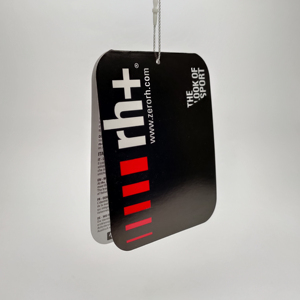 ป้ายแกว่งมุมทรงกลมพิมพ์โลโก้เคลือบเงาด้วยแสง UV พร้อมเชือกเคลือบผิวด้านป้ายติดเสื้อผ้า - Product Image 2