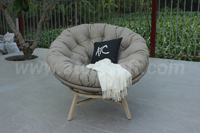 Modern konfor Rattan hasır oturma odası sandalyeleri Papasan sandalye halat ahşap çerçeve ve yüksek kaliteli yastık ile Viet Nam