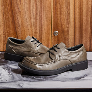 Chaussures de travail en cuir de vache durable avec doublure anti-odeur et absorption des chocs, chaussures décontractées pour hommes, chaussures de tous les jours - Product Image 4