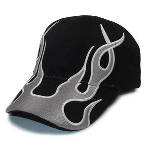 หมวกเบสบอลเปลวไฟแบรนด์ Street หมวกแข่งผู้ชายพร้อมหมวก Trucker แฟชั่นเปลวไฟ - Product Image 1