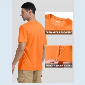 T-shirt évacuant l'humidité à séchage rapide Slim Fit Sporty Running Tshirt Short Length Solid Design Spandex/Polyester Tricoté devant - Product Image 2