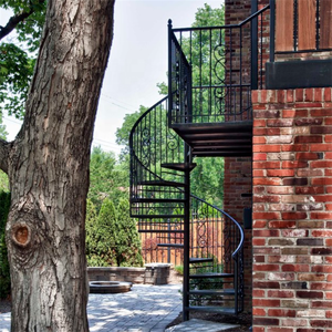 Dimensioni della scala a spirale DAIYA con scale a spirale nere - Product Image 4