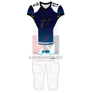 Uniformes de football américain en polyester à séchage rapide personnalisés maillots d'équipe grande taille respirants avec des conceptions entièrement sublimées - Product Image 1