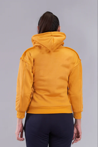 Sudadera con capucha de moda para mujer en colores vibrantes con bolsillo de canguro suave elegante y sostenible perfecto para Athleisure - Product Image 4