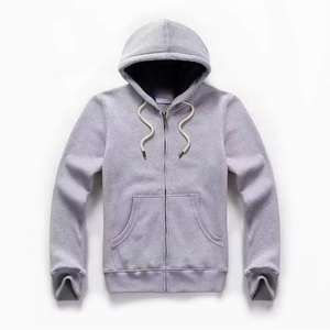 Sudadera con Capucha Extra Grande, 100% Algodón, Personalizable, con Cierre, Unisex, Gruesa, Lisa, Teñida, Resistente al Viento, para Invierno - Product Image 5