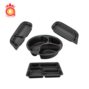 Quang Quan Precio razonable HIPS Bandeja de plástico Embalaje de alimentos de plástico Cajas de plástico 1 2 3 Compartimentos Fiambrera para preparación de comidas - Product Image 1