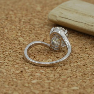 Anillo de diamante cultivado en laboratorio radiante brillante, oro de 14 quilates, corte ovalado, 3 quilates, VVS2, IGI, joyería fina de moda certificada, aniversario de boda - Product Image 3
