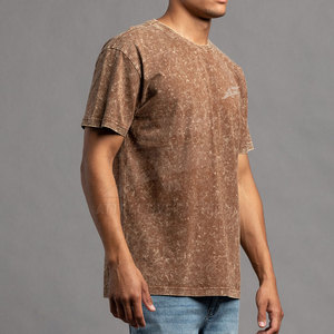Camiseta de Estilo Nuevo con Lavado Ácido Personalizado, Fabricante de Pakistán, Precio Económico, Camiseta de Manga Corta con Lavado Ácido - Product Image 4