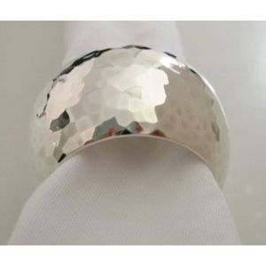 Best Selling Wedding Tableware Decoration Napkin Ring Handmade Silverware <b>Mirror</b> Polished Metal Steel - Product Image 6