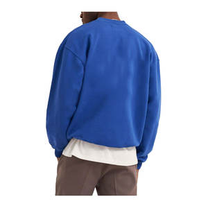 Sudadera para hombre con corte de hombro caído logotipo personalizado 100 algodón de peso pesado sudadera de manga larga - Product Image 4