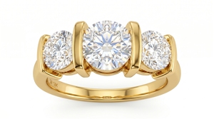 Anillo de Diamantes para Mujer, Corte Brillante Redondo, Joyería Clásica de Compromiso, Diamantes Cultivados en Laboratorio - Product Image 3
