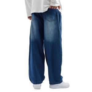 <b>Men's</b> Baggy <b>Jeans</b> Casual Pants Fashion Loose Fit Denim Streetwear OEM Supplier Loose Fit Light Wash Baggy Denim Pants <b>Men</b> - Product Image 3