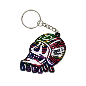 Logo 2D personnalisé porte-clés durable en PVC et caoutchouc souple en silicone avec conception 3D en relief pour cadeaux promotionnels - Product Image 1