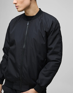 OEM High Street Style Men <b>Polyester</b> <b>Fabric</b> Pain Dyed Varsity Jacket Pus Size Half Zipper Collar Thickened Warm Baseball Jacket - Product Image 5