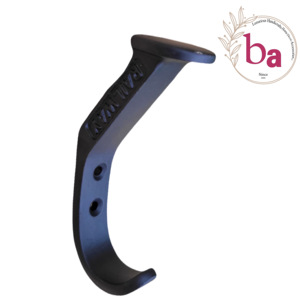 Mate Black <b>Cast</b> <b>Iron</b> Wall Mounted <b>Coat</b> <b>Hooks</b> & Keychain Hangers Railway Nail Style - Product Image 1