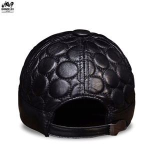 Gorra de Béisbol de Cuero al por Mayor, Gorra de Cuero Auténtico para Hombre, Transpirable, con Cierre a Presión, para Exteriores, Cálida, de Alta Calidad, Ajustable, para Invierno - Product Image 4