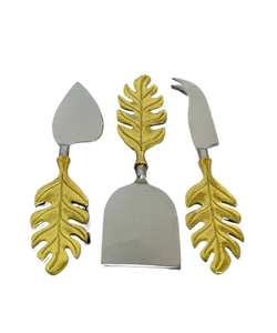 Juego de queso de hoja de oro de metal dorado más vendido al por mayor de India - Product Image 5