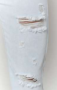 Jeans en denim pour femme, coupe skinny, taille haute, effet vieilli, respirant, lavable, séchage rapide, personnalisable avec logo, vente en gros - Product Image 5