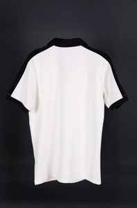 Camiseta Polo Clásica Blanca y Negra, Ropa Casual Minimalista - Product Image 2