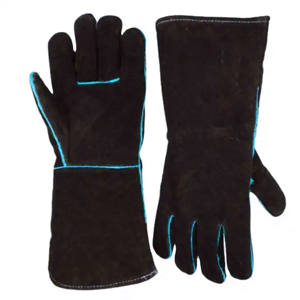 Guantes de soldadores de cuero dividido de piel de vaca de grado premium Guantes DE TRABAJO resistentes a chispas de seguridad industrial resistentes al calor - Product Image 2