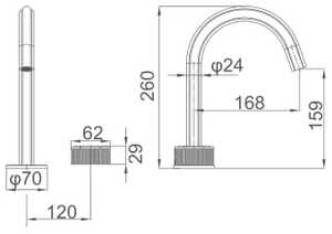 Factory Direct Brushed Gold Brass Basin Faucet 2 Hole Basin Mixer Tap Hot and Cold <b>Water</b> Soft <b>Spray</b> Durable Modern Design - Product Image 5