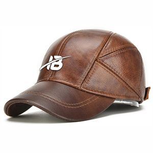 100% Imported Customization Printed Leather <b>Trucker</b> Baseball <b>Cap</b> Warm Thin 6 Panel Design <b>Vintage</b> Sporty Style - Product Image 4